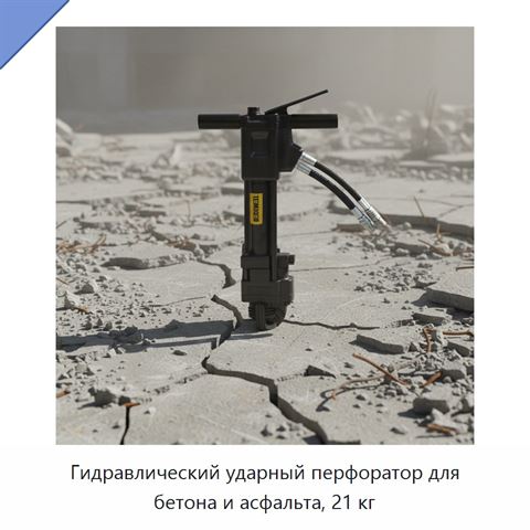Гидравлический ударный перфоратор для бетона и асфальта, 21 кг