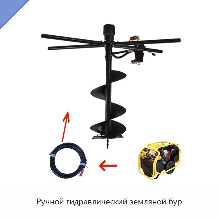 Ручной гидравлический земляной бур