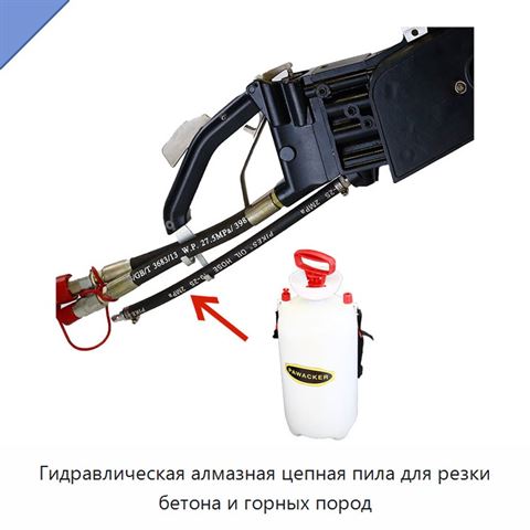 Гидравлическая алмазная цепная пила для резки бетона и горных пород