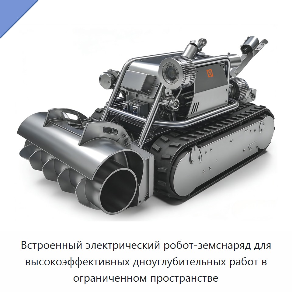 Встроенный электрический робот-земснаряд для высокоэффективных дноуглубительных работ в ограниченном пространстве