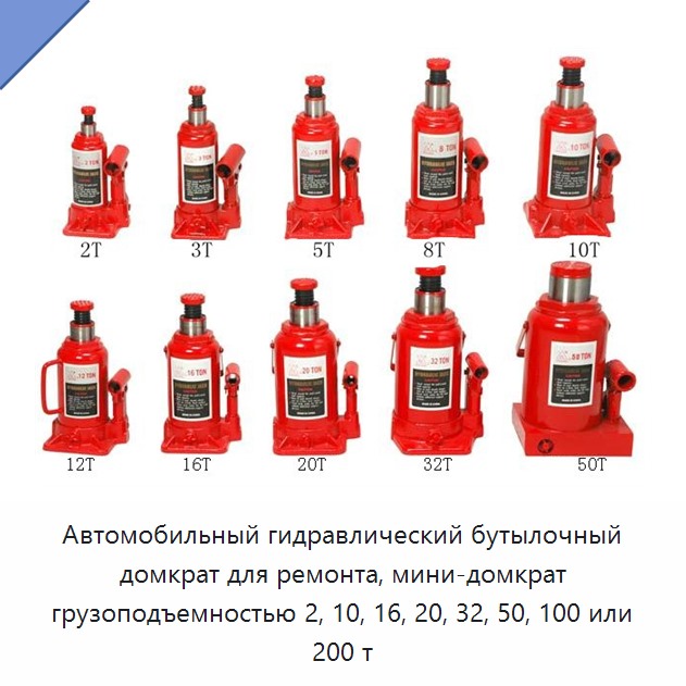Автомобильный гидравлический бутылочный домкрат для ремонта, мини-домкрат грузоподъемностью 2, 10, 16, 20, 32, 50, 100 или 200 т