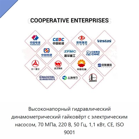 Высоконапорный гидравлический динамометрический гайковёрт с электрическим насосом, 70 МПа, 220 В, 50 Гц, 1,1 кВт, CE, ISO 9001
