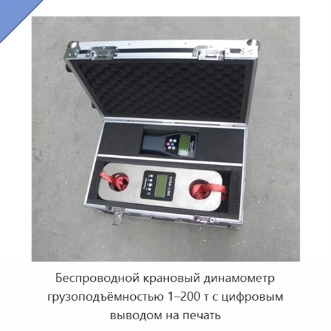 Беспроводной крановый динамометр грузоподъёмностью 1–200 т с цифровым выводом на печать