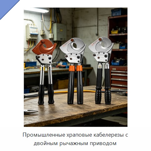 Промышленные храповые кабелерезы с двойным рычажным приводом