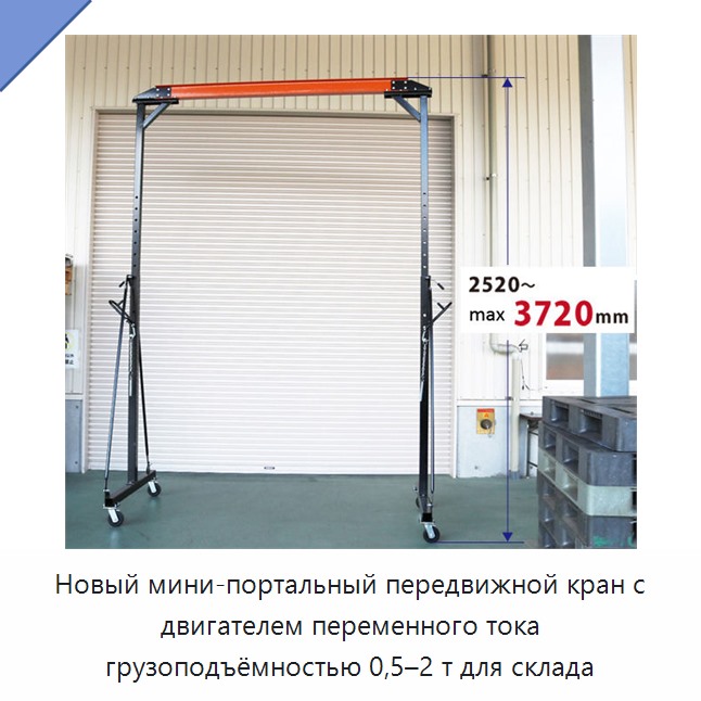 Новый мини-портальный передвижной кран с двигателем переменного тока грузоподъёмностью 0,5–2 т для склада