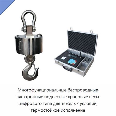 Многофункциональные беспроводные электронные подвесные крановые весы цифрового типа для тяжёлых условий, термостойкое исполнение