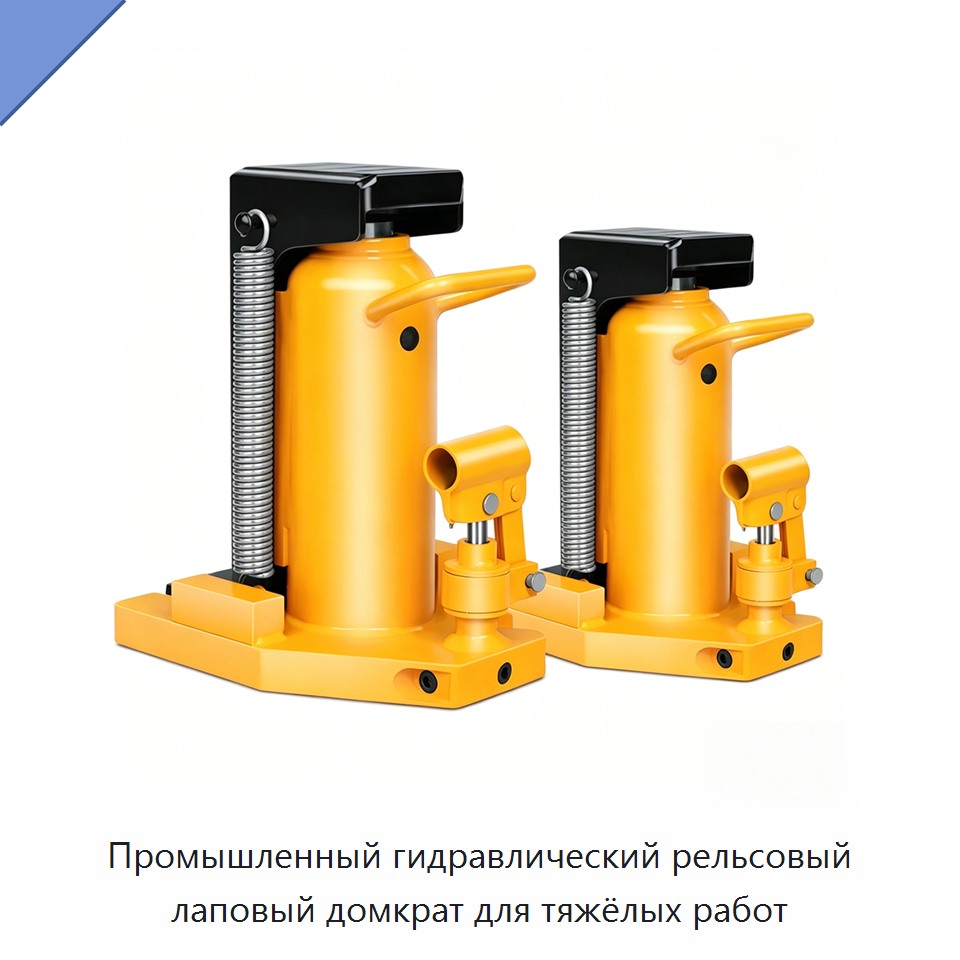 Промышленный гидравлический рельсовый лаповый домкрат для тяжёлых работ