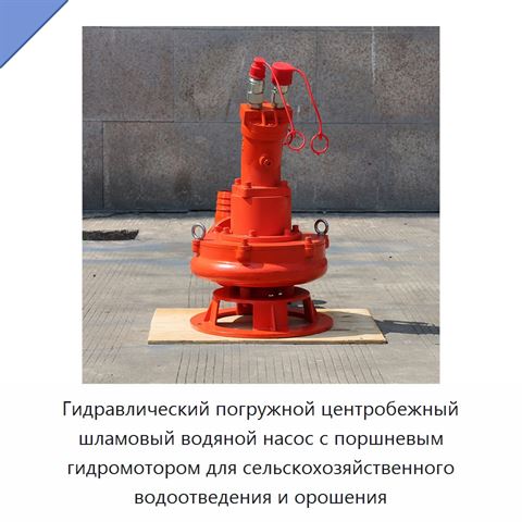 Гидравлический погружной центробежный шламовый водяной насос с поршневым гидромотором для сельскохозяйственного водоотведения и орошения