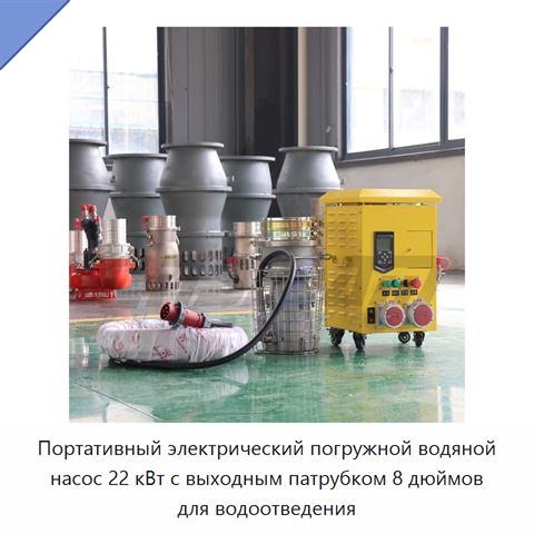 Портативный электрический погружной водяной насос 22 кВт с выходным патрубком 8 дюймов для водоотведения