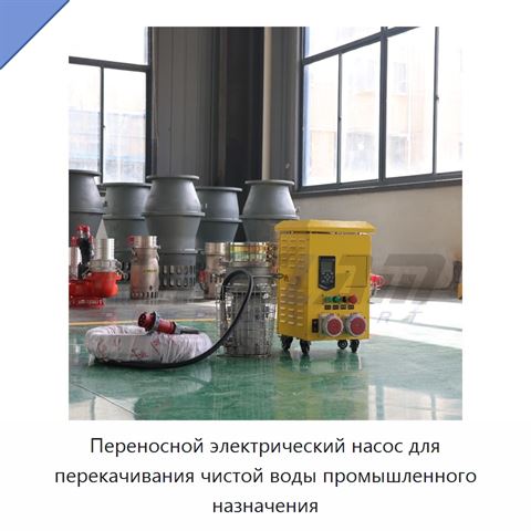 Переносной электрический насос для перекачивания чистой воды промышленного назначения