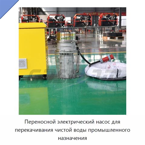 Переносной электрический насос для перекачивания чистой воды промышленного назначения