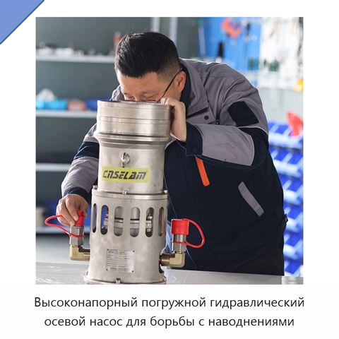Высоконапорный погружной гидравлический осевой насос для борьбы с наводнениями