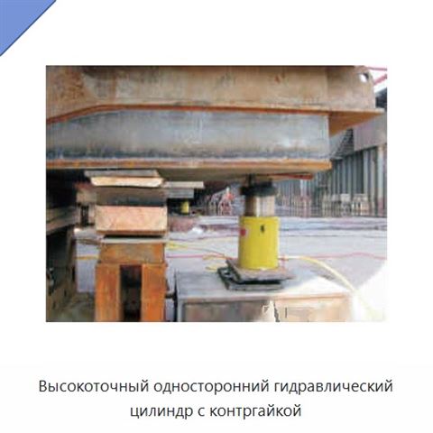 Высокоточный односторонний гидравлический цилиндр с контргайкой