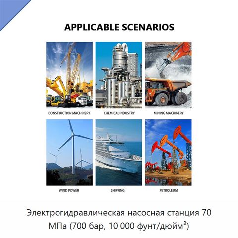 Электрогидравлическая насосная станция 70 МПа (700 бар, 10 000 фунт/дюйм²)