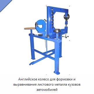 Английское колесо для формовки и выравнивания листового металла кузовов автомобилей