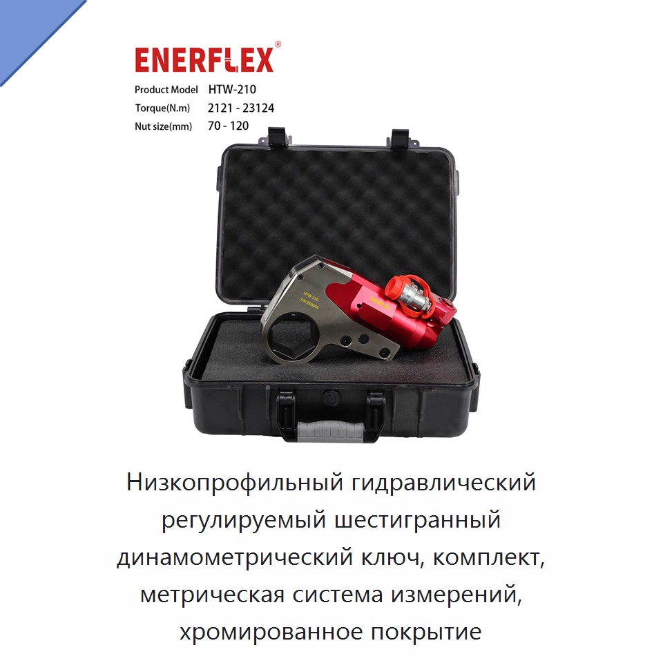 Низкопрофильный гидравлический регулируемый шестигранный динамометрический ключ, комплект, метрическая система измерений, хромированное покрытие — Гаечные ключи