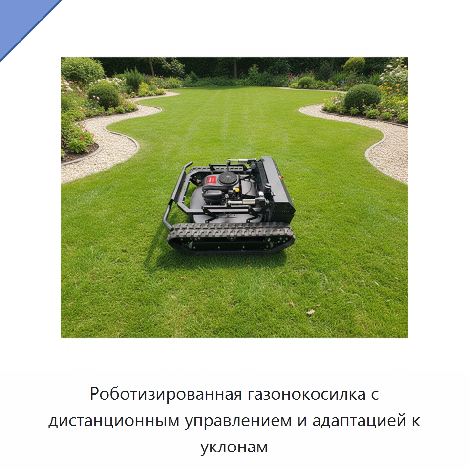 Роботизированная газонокосилка с дистанционным управлением и адаптацией к уклонам — Газонокосилки