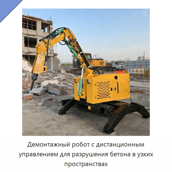 Демонтажный робот с дистанционным управлением для разрушения бетона в узких пространствах — Специальная строительная техника