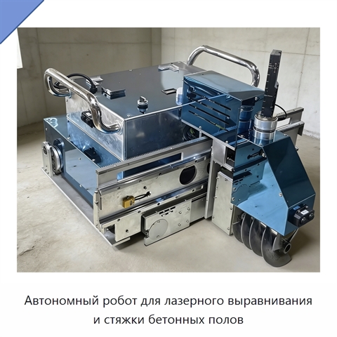 Автономный робот для лазерного выравнивания и стяжки бетонных полов