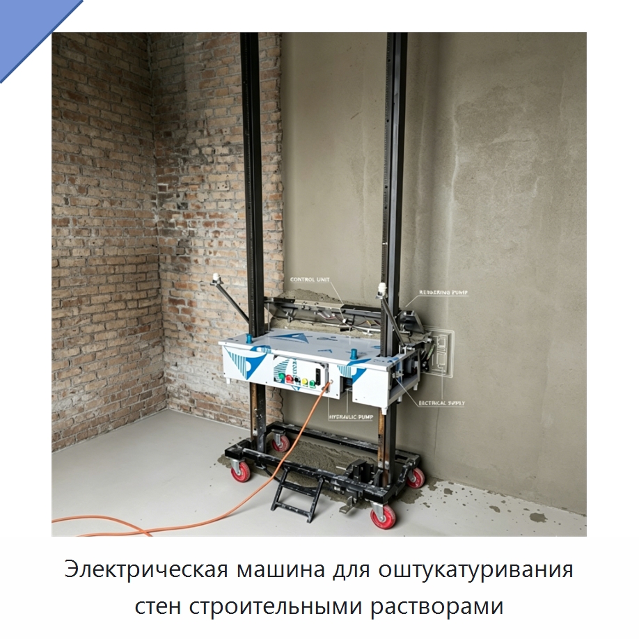 Электрическая машина для оштукатуривания стен строительными растворами — Штукатурные машины