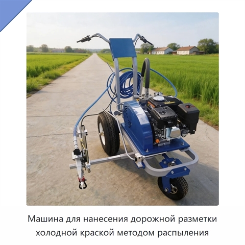 Машина для нанесения дорожной разметки холодной краской методом распыления