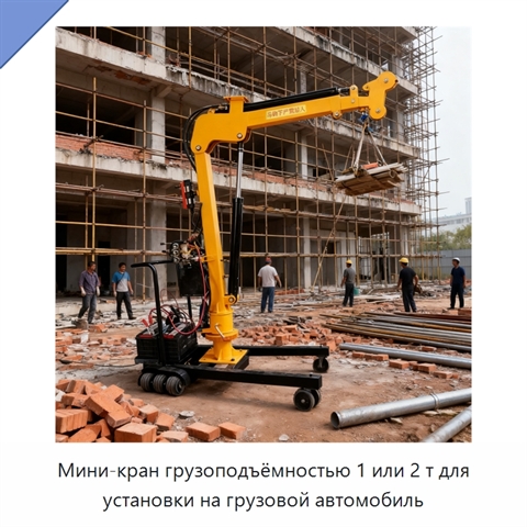 Мини-кран грузоподъёмностью 1 или 2 т для установки на грузовой автомобиль