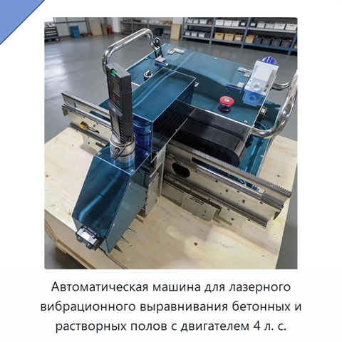 Автоматическая машина для лазерного вибрационного выравнивания бетонных и растворных полов с двигателем 4 л. с.