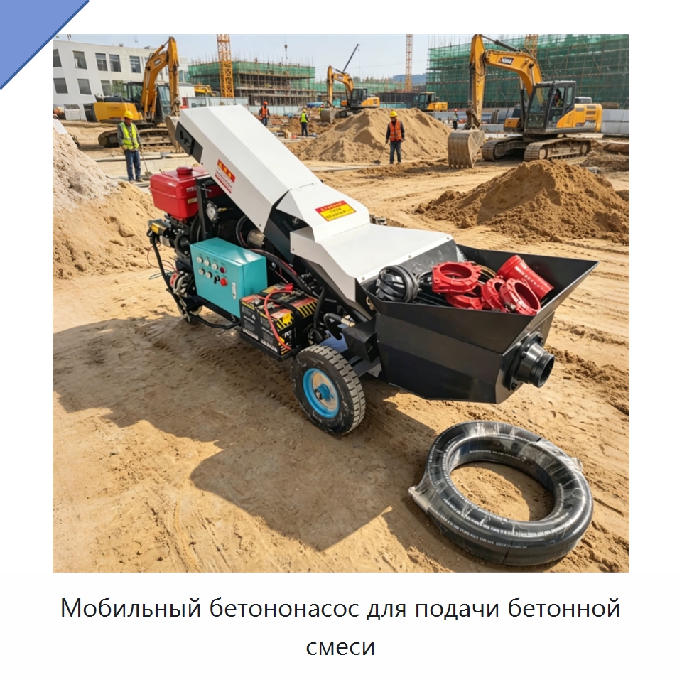 Мобильный бетононасос для подачи бетонной смеси — Оборудование для работы с бетоном