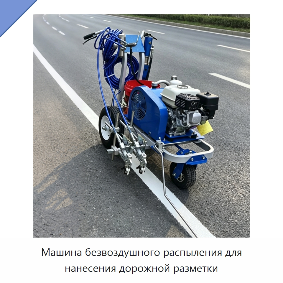 Машина безвоздушного распыления для нанесения дорожной разметки — Дорожная техника