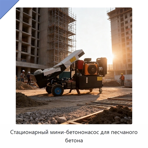 Стационарный мини-бетононасос для песчаного бетона