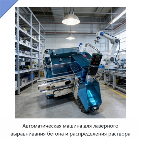 Автоматическая машина для лазерного выравнивания бетона и распределения раствора