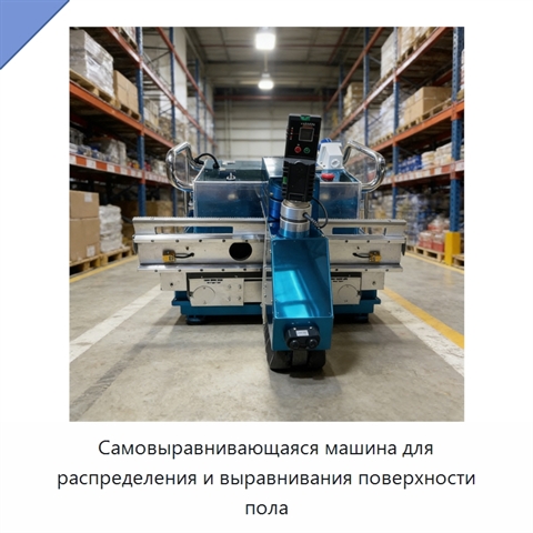 Самовыравнивающаяся машина для распределения и выравнивания поверхности пола