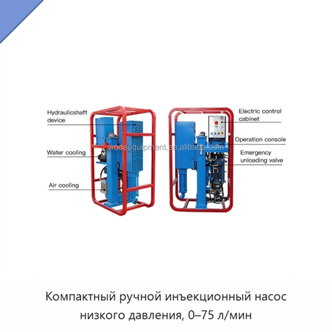 Компактный ручной инъекционный насос низкого давления, 0–75 л/мин