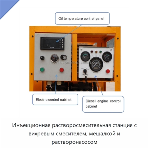 Инъекционная растворосмесительная станция с вихревым смесителем, мешалкой и растворонасосом