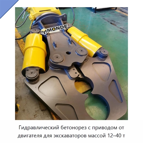 Гидравлический бетонорез с приводом от двигателя для экскаваторов массой 12–40 т