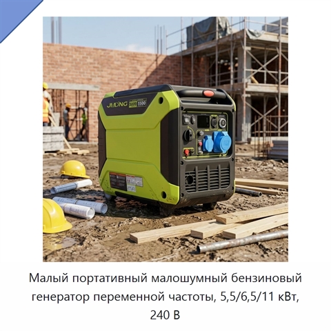 Малый портативный малошумный бензиновый генератор переменной частоты, 5,5/6,5/11 кВт, 240 В