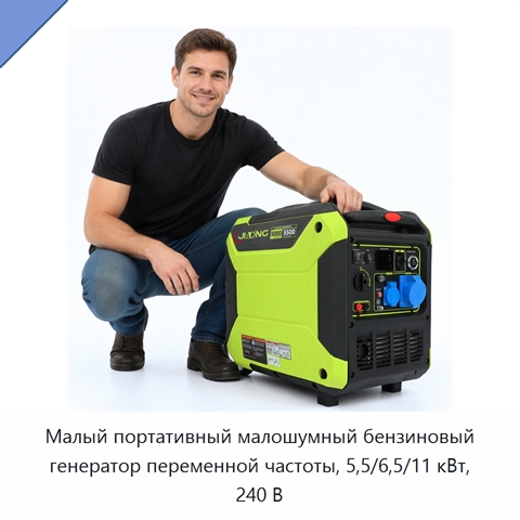 Малый портативный малошумный бензиновый генератор переменной частоты, 5,5/6,5/11 кВт, 240 В