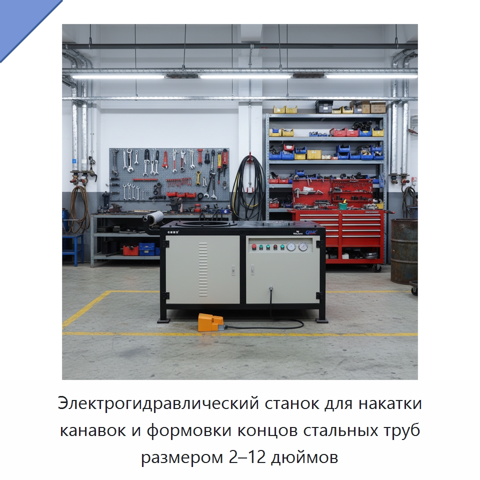 Электрогидравлический станок для накатки канавок и формовки концов стальных труб размером 2–12 дюймов — Прочее сервисное оборудование