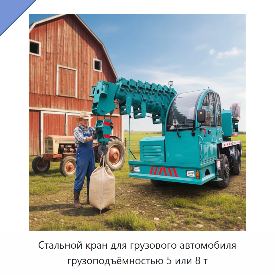 Стальной кран для грузового автомобиля грузоподъёмностью 5 или 8 т — Краны