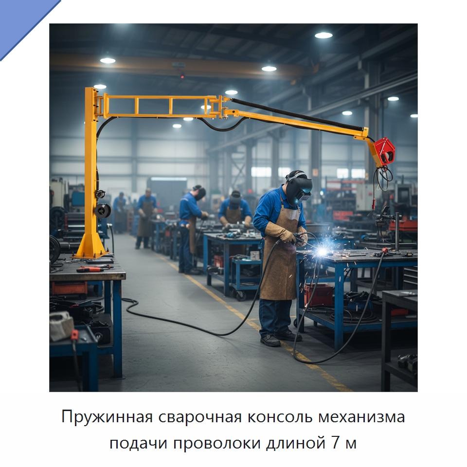 Пружинная сварочная консоль механизма подачи проволоки длиной 7 м — Сварочные принадлежности и вспомогательное оборудование