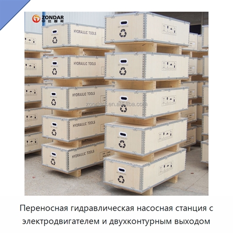 Переносная гидравлическая насосная станция с электродвигателем и двухконтурным выходом