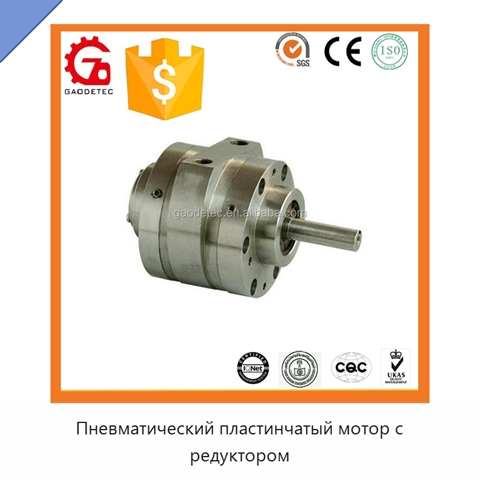 Пневматический пластинчатый мотор с редуктором