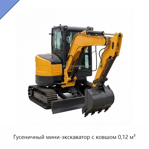 Гусеничный мини-экскаватор с ковшом 0,12 м³