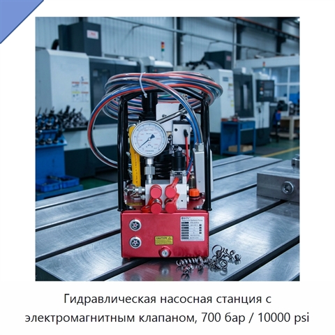 Гидравлическая насосная станция с электромагнитным клапаном, 700 бар / 10000 psi