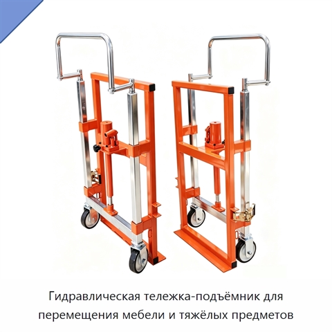 Гидравлическая тележка-подъёмник для перемещения мебели и тяжёлых предметов