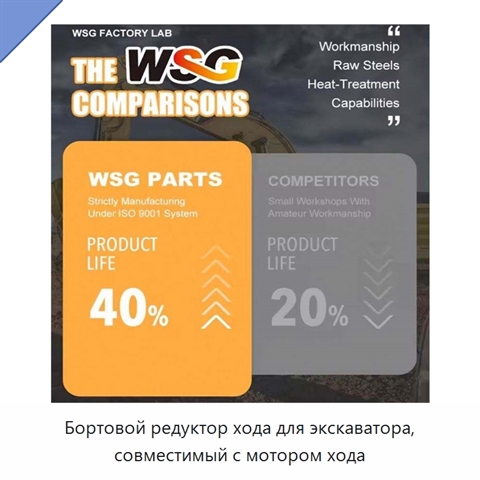 Бортовой редуктор хода для экскаватора, совместимый с мотором хода