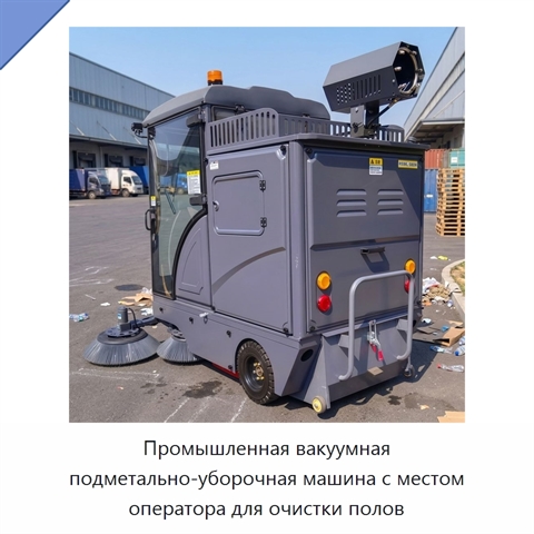 Промышленная вакуумная подметально-уборочная машина с местом оператора для очистки полов