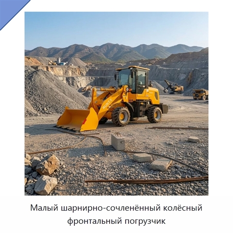 Малый шарнирно-сочленённый колёсный фронтальный погрузчик