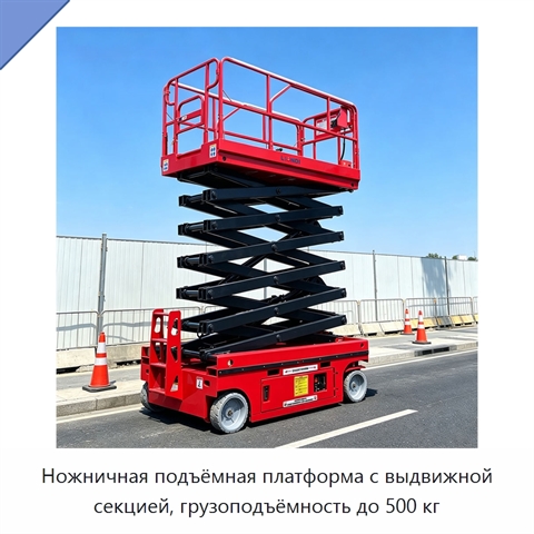 Мобильная ножничная подъёмная платформа для высотных работ