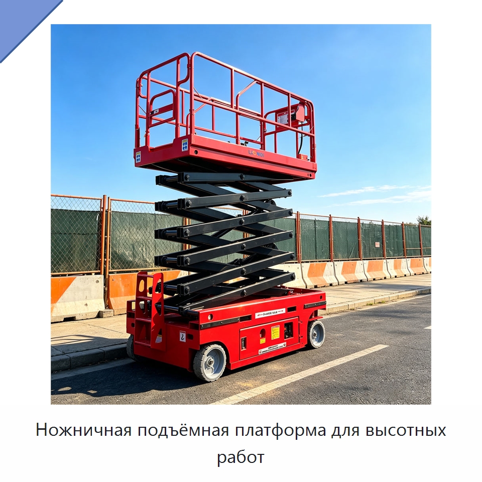 Ножничная подъёмная платформа для высотных работ — Строительные подъёмники